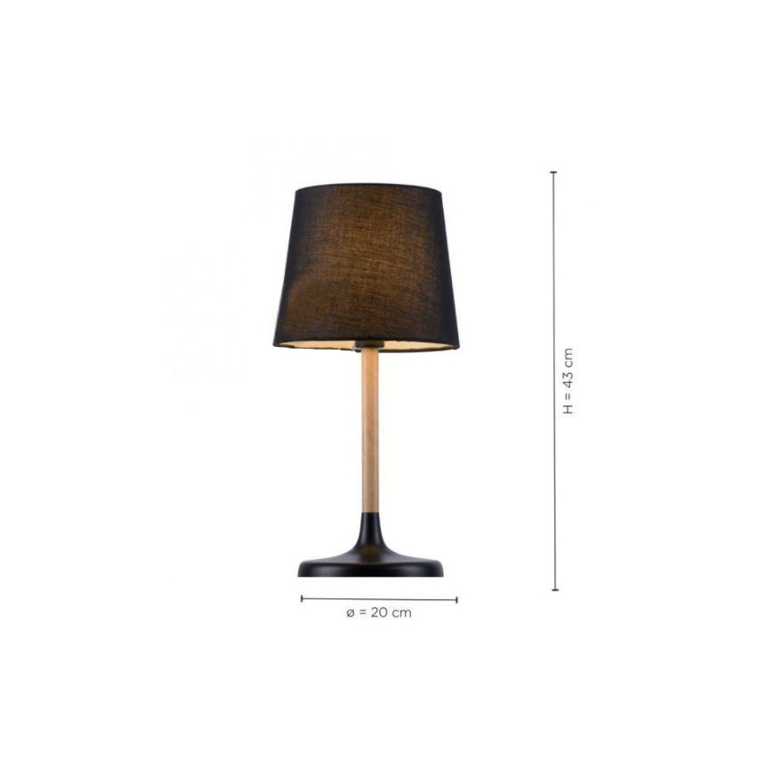 Leuchten Direkt 14423-18 - Bordslampa  NIMA 1xE14/40W/230V svart