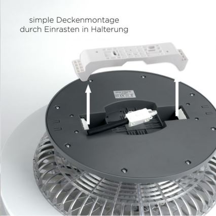 Leuchten Direkt 14645-55 - LED Belysning med en fläkt  LEONARD LED/27W/230V