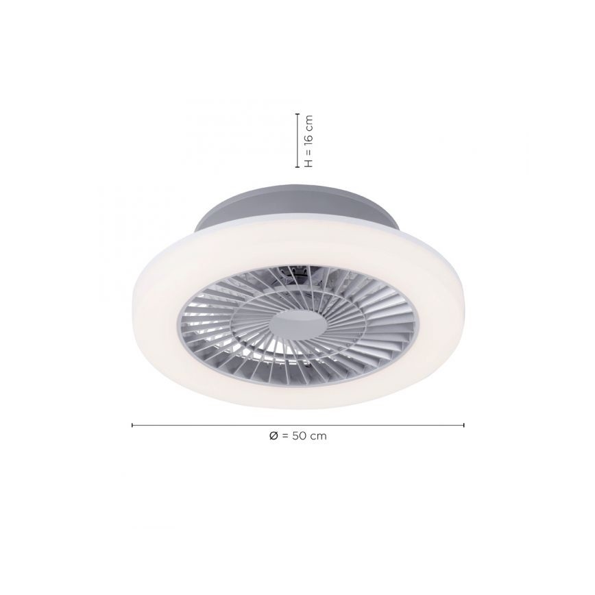Leuchten Direkt 14645-55 - LED Belysning med en fläkt  LEONARD LED/27W/230V
