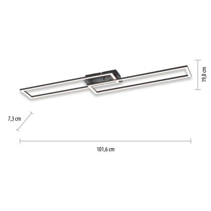 Leuchten Direkt 14691-18 - LED Dimmable ceiling belysning IVEN LED/36W/230V