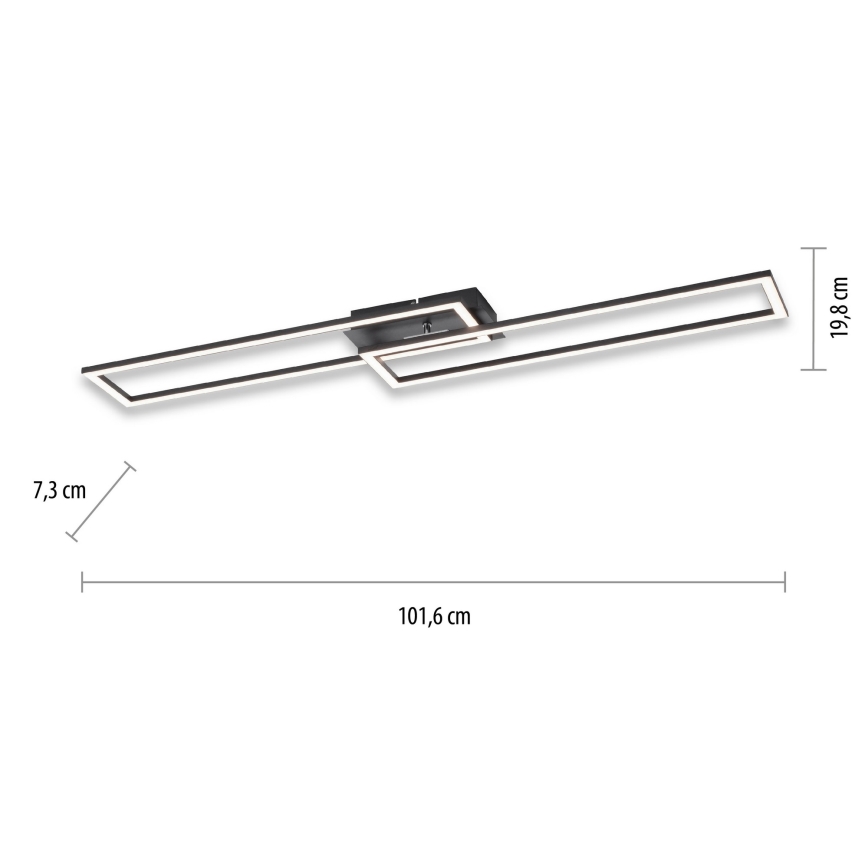 Leuchten Direkt 14691-18 - LED Dimmable ceiling belysning IVEN LED/36W/230V