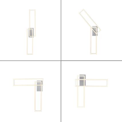 Leuchten Direkt 14691-55 - Fäst LED ljusreglerad ljuskrona IVEN 2xLED/18W/230V