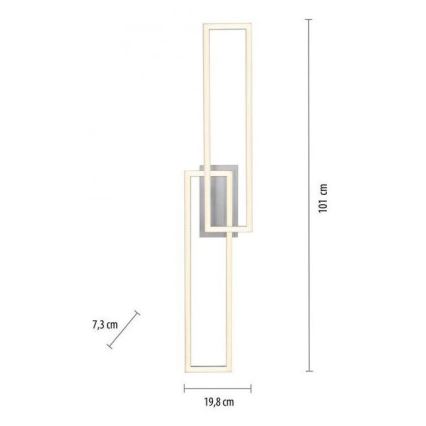 Leuchten Direkt 14691-55 - Fäst LED ljusreglerad ljuskrona IVEN 2xLED/18W/230V