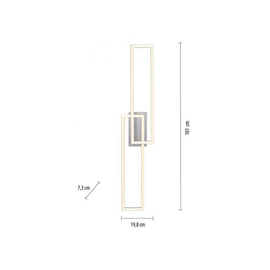Leuchten Direkt 14691-55 - Fäst LED ljusreglerad ljuskrona IVEN 2xLED/18W/230V
