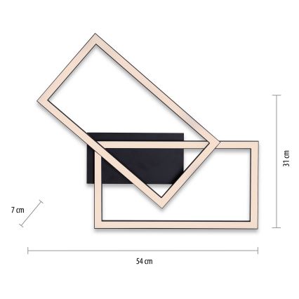 Leuchten Direkt 14692-18 - LED dimbar taklampa IVEN LED/36W/230V