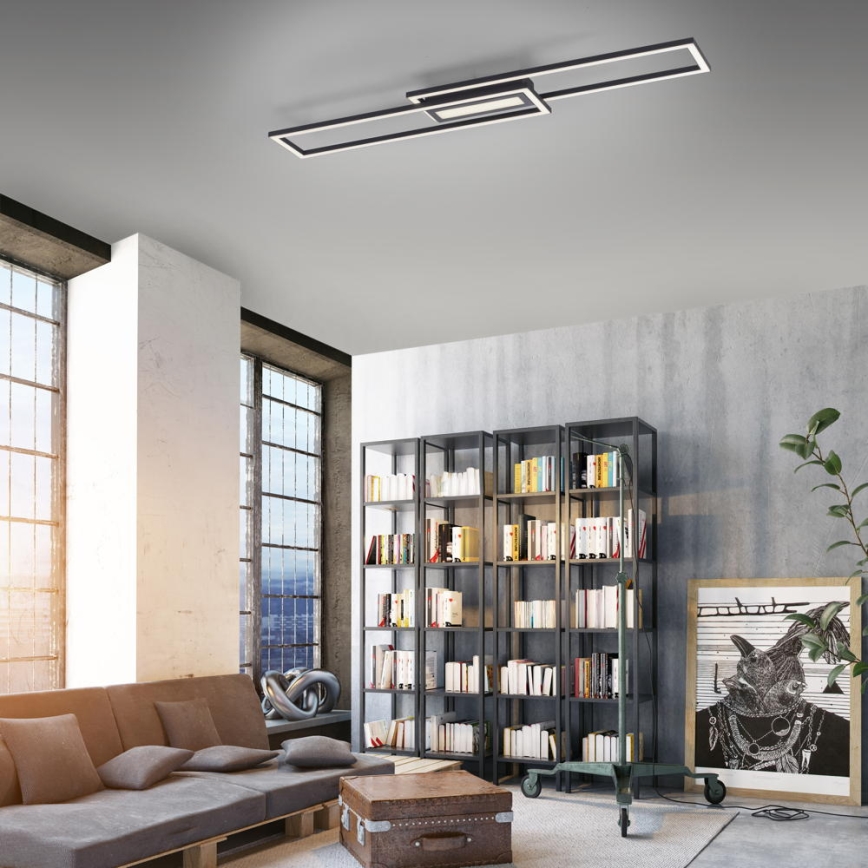 Leuchten Direkt 14696-18 - Fäst LED ljusreglerad ljuskrona ASMIN LED/45W/230V svart