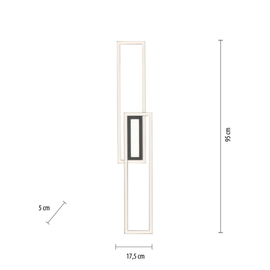 Leuchten Direkt 14696-18 - Fäst LED ljusreglerad ljuskrona ASMIN LED/45W/230V svart