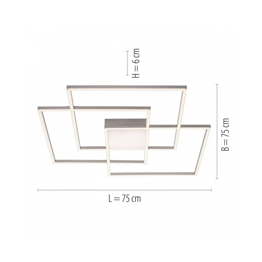 Leuchten Direkt 14713-55 - LED ljusreglerad fastsatt Ljuskrona  ASMIN LED/45W/230V + fjärrkontroll