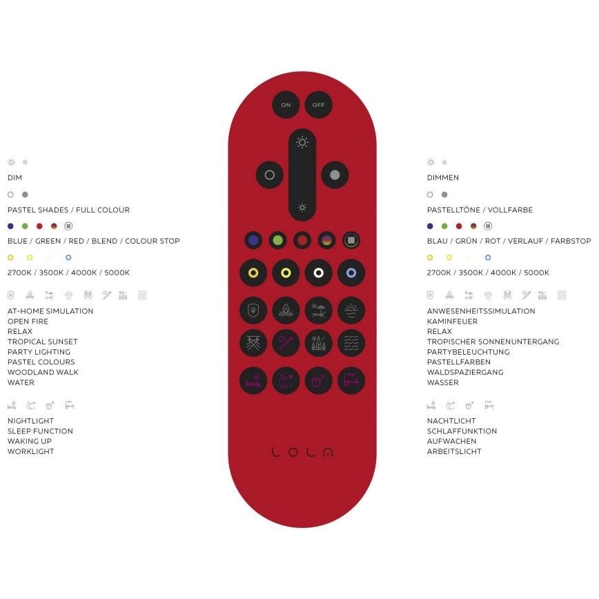 Leuchten Direkt 14742-16 - LEDRGB ljusreglerad taklampa  JUPI LOLASMART LED/18W/230V Tuya 2700-5000K + fjärrkontroll 