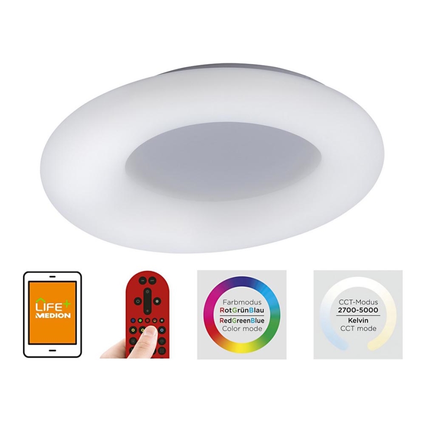 Leuchten Direkt 14746-16 - LED RGB Dimbar belysning LOLA LED/38W/230V Tuya + Fjärrstyrd