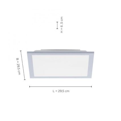 Leuchten Direkt 14750-21 - LED taklampa FLAT LED/12W/230V
