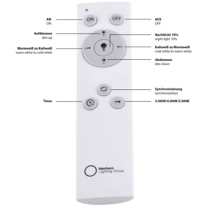 Leuchten Direkt 14755-21- LED ljusreglerad taklampa  FLAT LED/28W/230V 2700-5000K + fjärrkontroll 