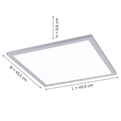 Leuchten Direkt 14755-21- LED ljusreglerad taklampa  FLAT LED/28W/230V 2700-5000K + fjärrkontroll 