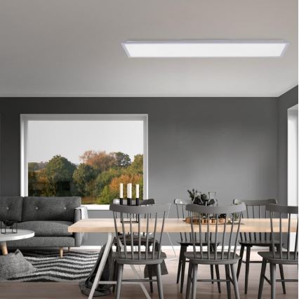 Leuchten Direkt 14757-21 - LED ljusreglerad fastsatt panel  FLAT LED/36W/230V 2700-5000K silver + fjärrkontroll