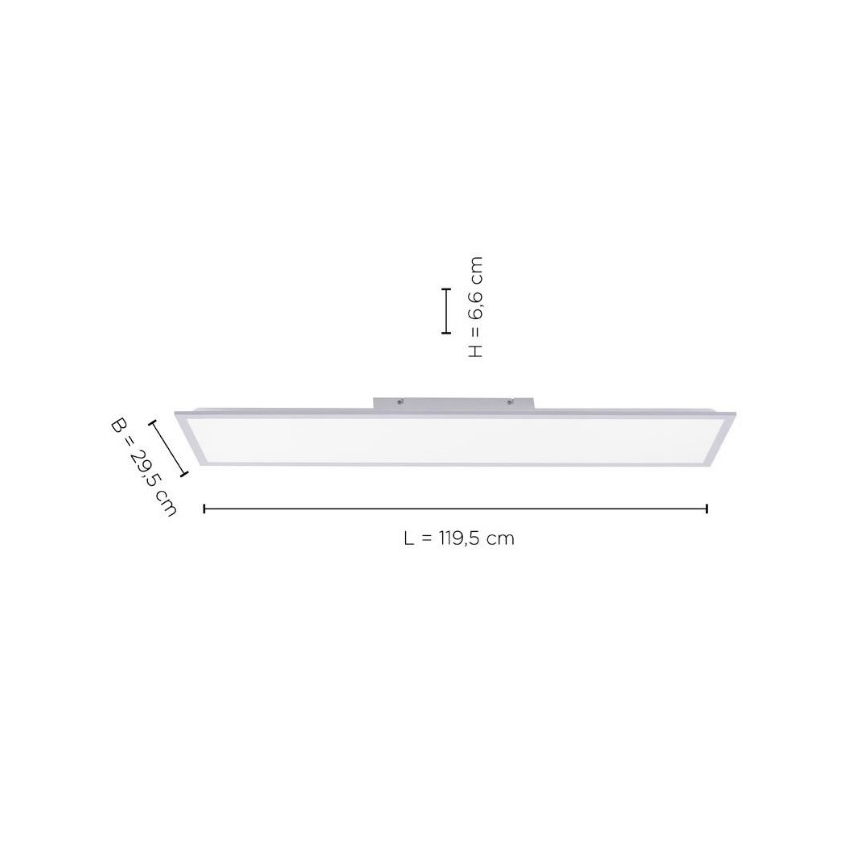 Leuchten Direkt 14757-21 - LED ljusreglerad fastsatt panel  FLAT LED/36W/230V 2700-5000K silver + fjärrkontroll