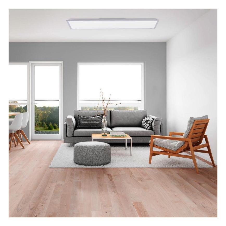 Leuchten Direkt 14757-21 - LED ljusreglerad fastsatt panel  FLAT LED/36W/230V 2700-5000K silver + fjärrkontroll