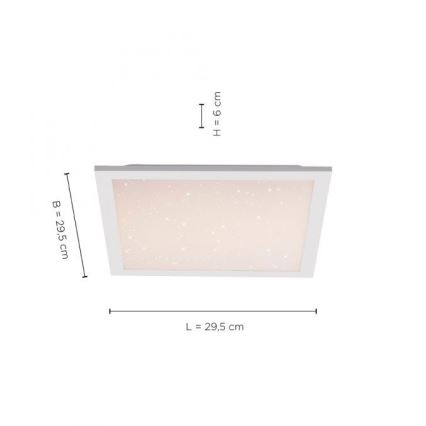 Leuchten Direkt 14760-16 - LED ljusreglerad taklampa  STARRYFLAT LED/20W/230V 2700-5000K + fjärrkontroll 