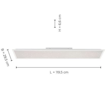 Leuchten Direkt 14762-16 - LED Dimbar lampa STARRYFLAT LED/36W/230V + RC