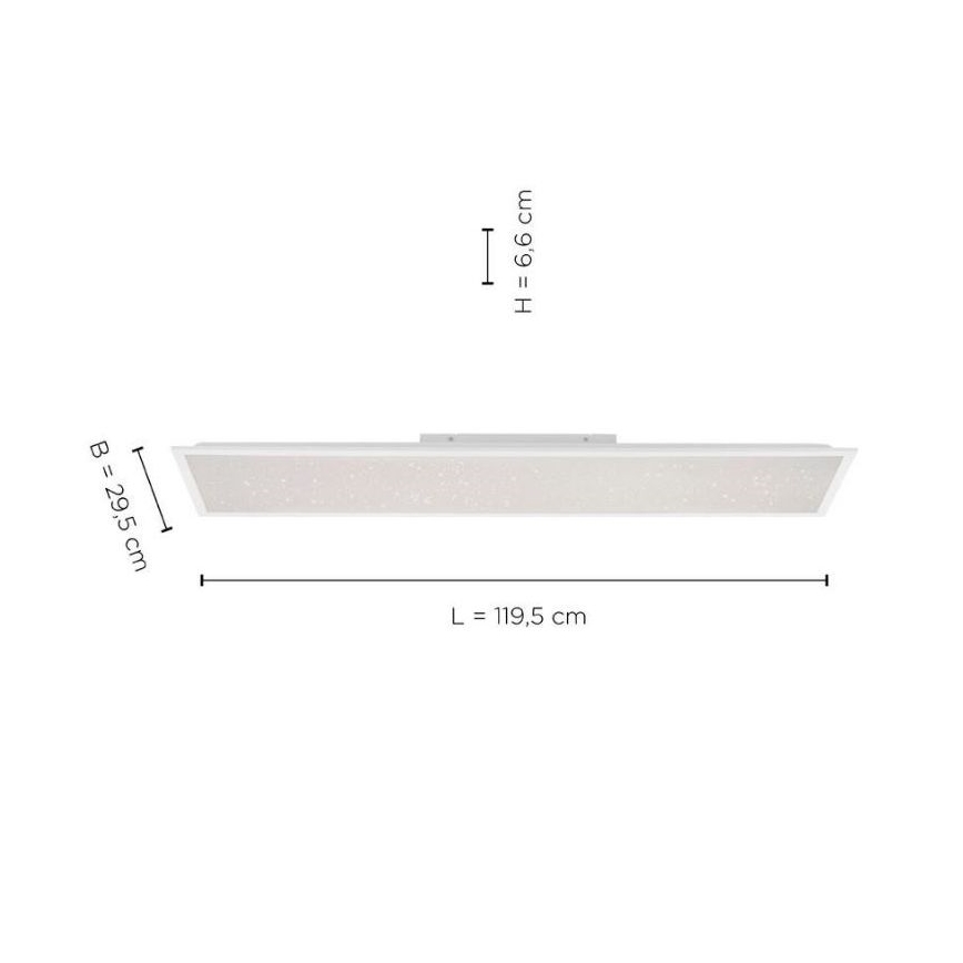 Leuchten Direkt 14762-16 - LED Dimbar lampa STARRYFLAT LED/36W/230V + RC