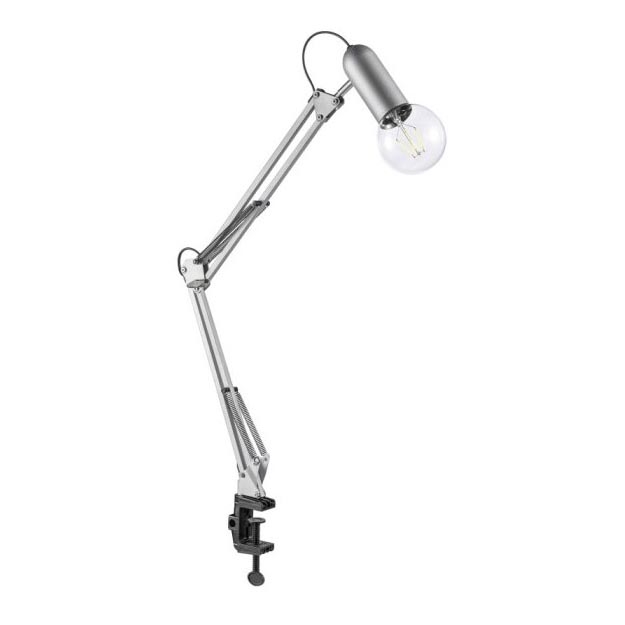 Leuchten Direkt 14773-55 - Bordslampa med klämma TURN ME 1xE27/60W/230V matt krom