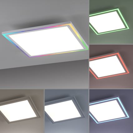 Leuchten Direkt 14900-16 - LED RGB dimbar taklampa EDGING LED/24W/230V + fjärrkontroll
