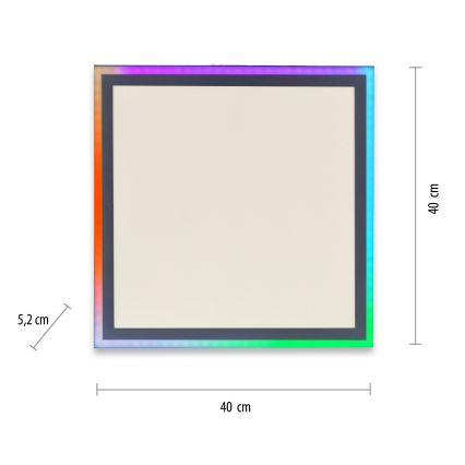 Leuchten Direkt 14900-16 - LED RGB dimbar taklampa EDGING LED/24W/230V + fjärrkontroll