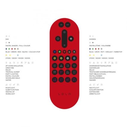 Leuchten Direkt 15110-21 - LEDRGB ljusreglerad taklampa  LENI LOLASMART LED/40W/230V + fjärrkontroll