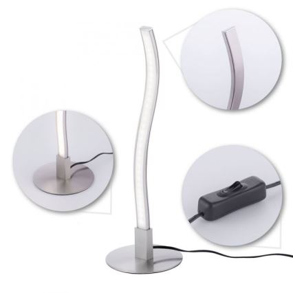 Leuchten Direkt 15128-55 - LED bordslampa  WAWE LED/3W/230V matt krom