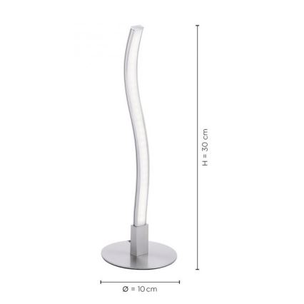 Leuchten Direkt 15128-55 - LED bordslampa  WAWE LED/3W/230V matt krom