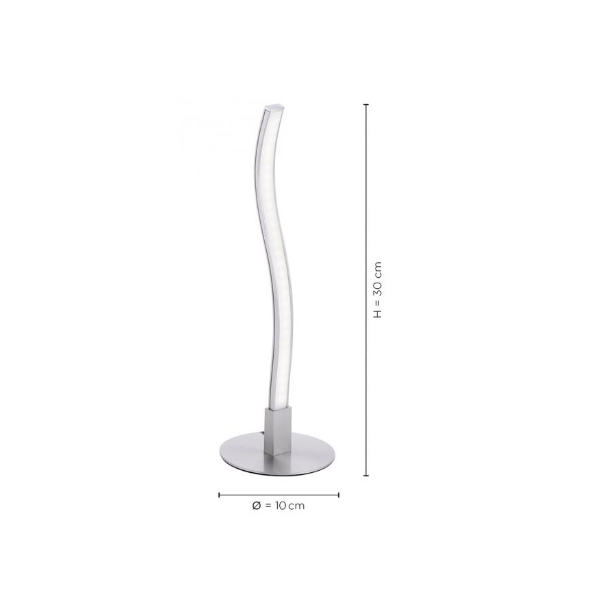 Leuchten Direkt 15128-55 - LED bordslampa  WAWE LED/3W/230V matt krom