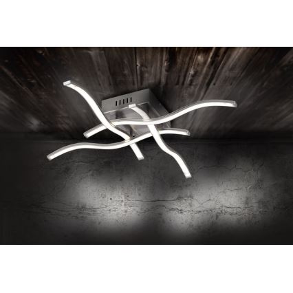 Leuchten Direkt 15131-55 - LED fastsatt Ljuskrona  WAWE 4xLED/4,6W/230V matt krom