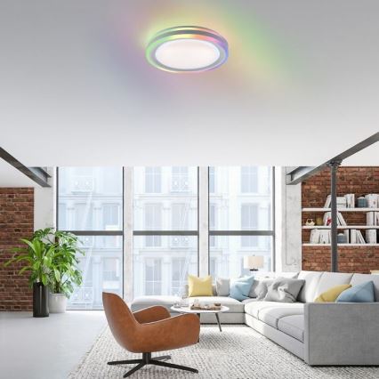 Leuchten Direkt 15152-16 - LED RGBW Ljusreglerad taklampa SPHERIC LED/18W/230V + fjärrkontroll