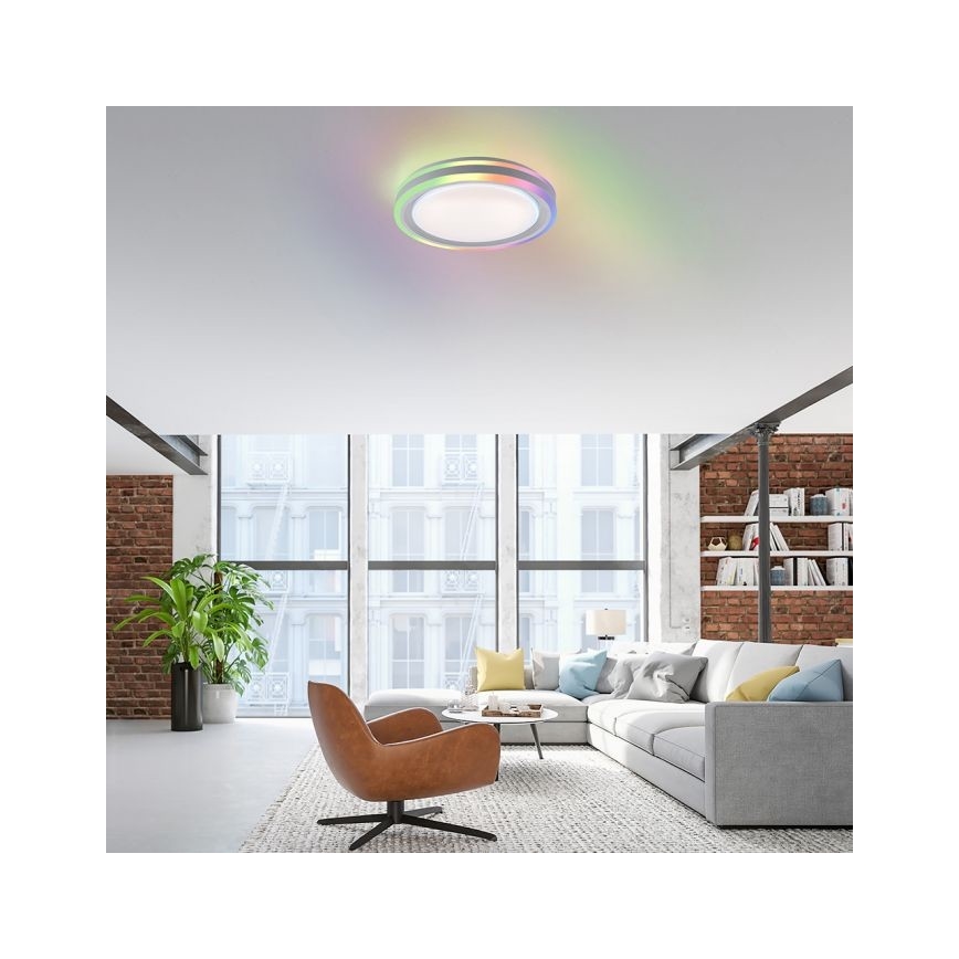 Leuchten Direkt 15152-16 - LED RGBW Ljusreglerad taklampa SPHERIC LED/18W/230V + fjärrkontroll