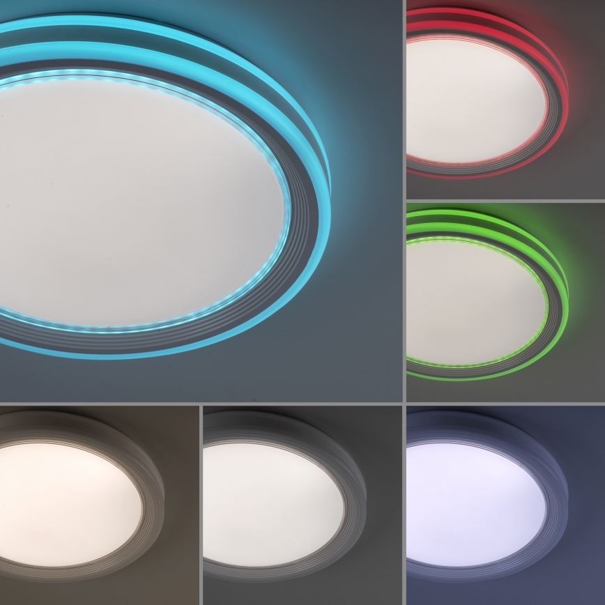 Leuchten Direkt 15154-16 - LED RGB Dimmable ceiling belysning EDGING LED/39W/230V