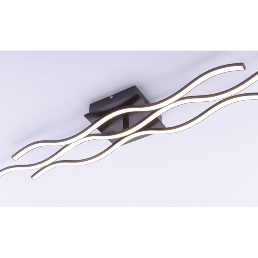 Leuchten Direkt 15166-18 - LED fastsatt Ljuskrona  WAWE LED/28W/230V svart