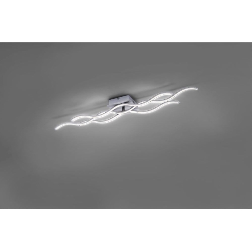 Leuchten Direkt 15166-55 - LED fastsatt Ljuskrona  WAWE LED/28W/230V matt krom