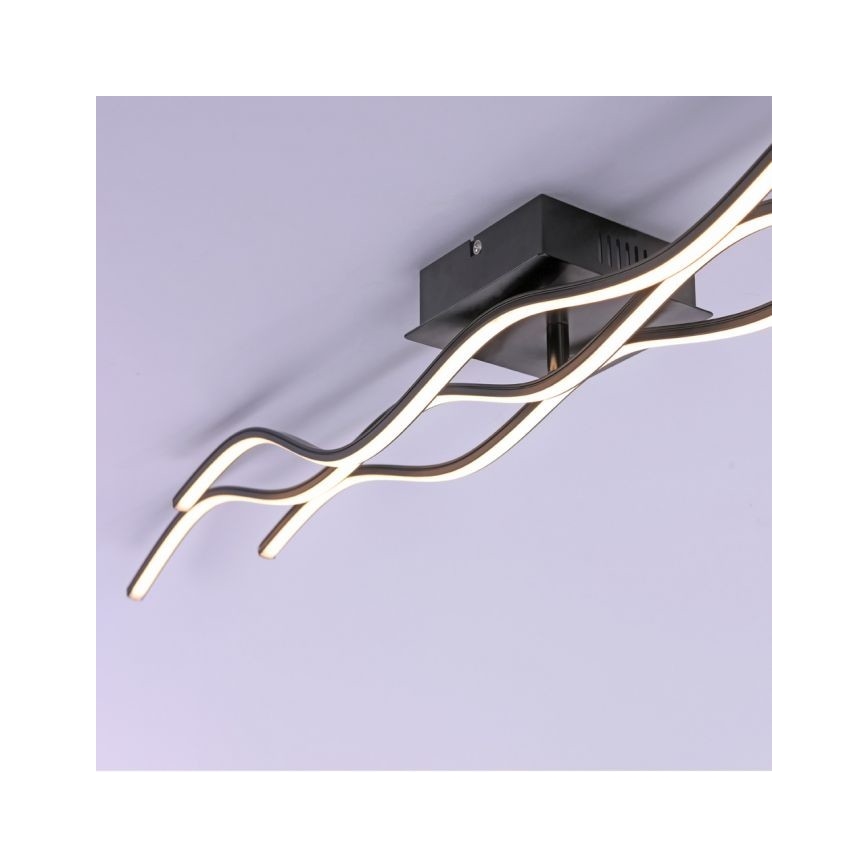 Leuchten Direkt 15167-18-LED fastsatt Ljuskrona  WAWE 2xLED/12,5W/230V+1xLED/17W svart 