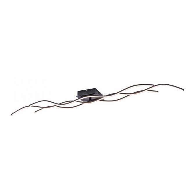 Leuchten Direkt 15167-18-LED fastsatt Ljuskrona  WAWE 2xLED/12,5W/230V+1xLED/17W svart 