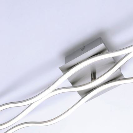 Leuchten Direkt 15167-55 - LED fastsatt Ljuskrona  WAWE 2xLED/12,5W/230V+1xLED/17W matt krom