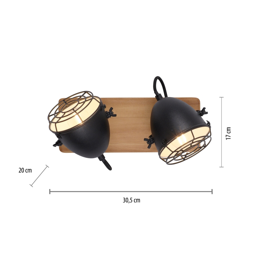 Leuchten Direkt 15172-18 - Spotlight BEETLE 2xE14/10W/230V tall