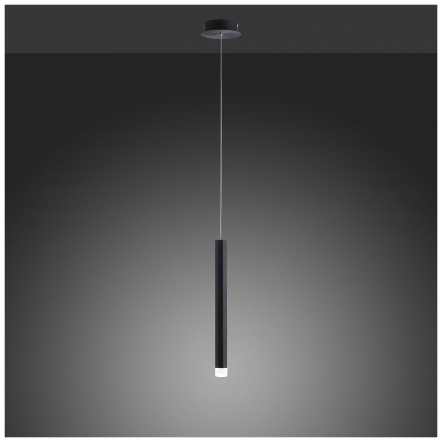 Leuchten Direkt 15202-18 - LED Ljuskrona med upphängningsrem  BRUNO LED/4,8W/230V svart 