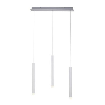 Leuchten Direkt 15203-95 - LED Ljuskrona med upphängningsrem  BRUNO 3xLED/4,8W/230V vit 