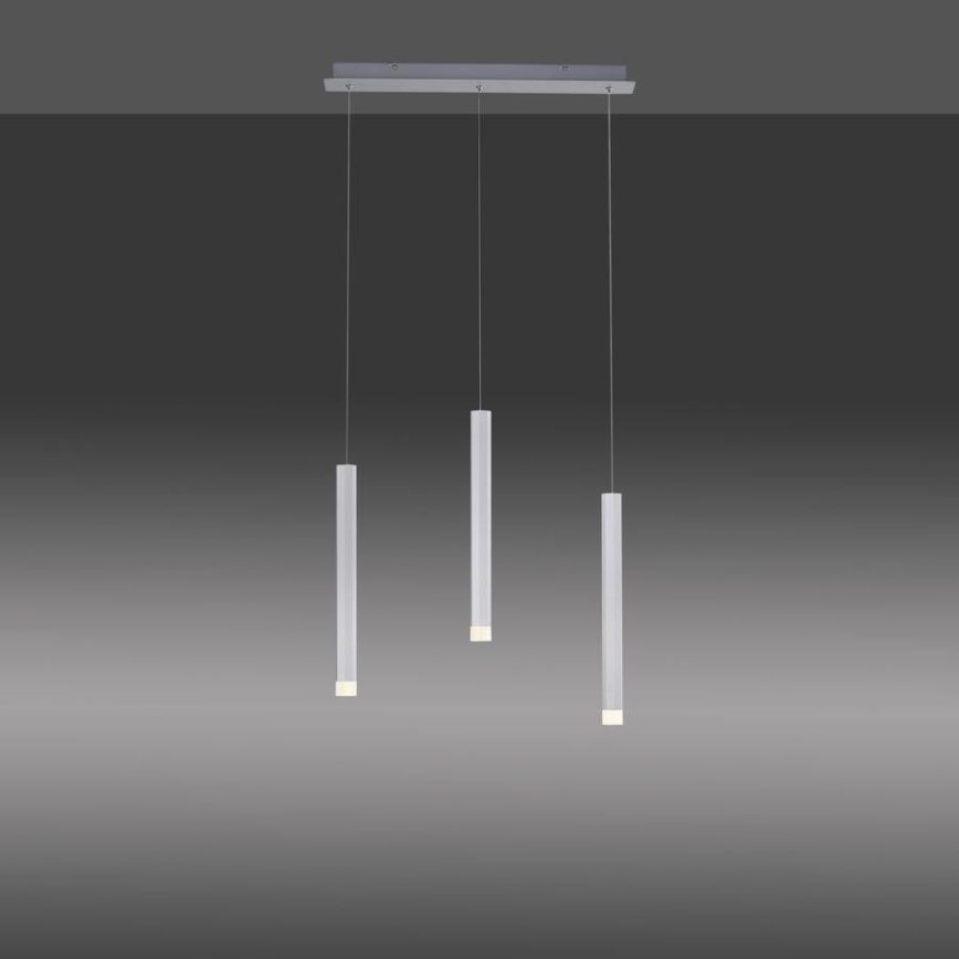 Leuchten Direkt 15203-95 - LED Ljuskrona med upphängningsrem  BRUNO 3xLED/4,8W/230V vit 
