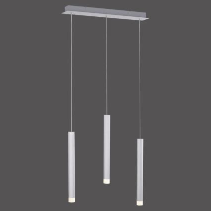 Leuchten Direkt 15203-95 - LED Ljuskrona med upphängningsrem  BRUNO 3xLED/4,8W/230V vit 