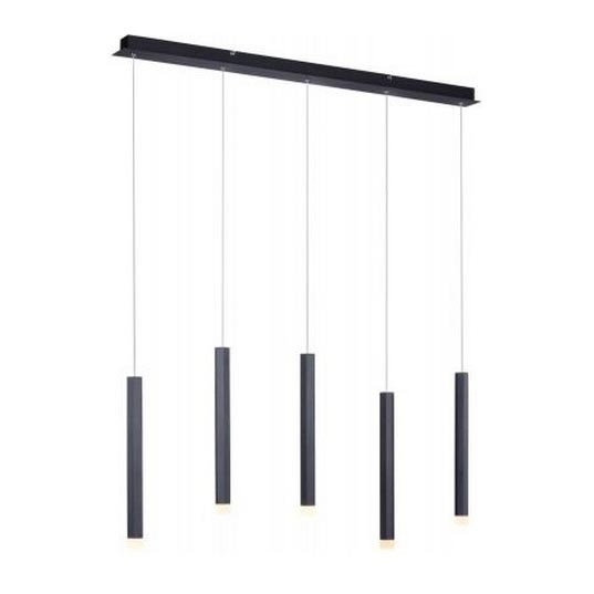 Leuchten Direkt 15205-18 - LED Ljuskrona med upphängningsrem  BRUNO 5xLED/4,8W/230V svart 