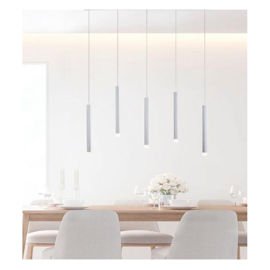 Leuchten Direkt 15205-95 - LED Ljuskrona med upphängningsrem  BRUNO 5xLED/4,8W/230V