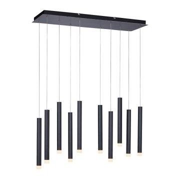 Leuchten Direkt 15206-18 - LED Ljuskrona med upphängningsrem  10xLED/4,8W/230V svart 