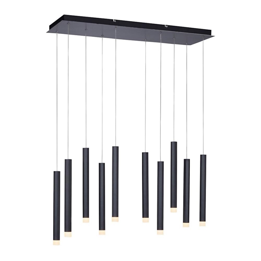 Leuchten Direkt 15206-18 - LED Ljuskrona med upphängningsrem  10xLED/4,8W/230V svart 