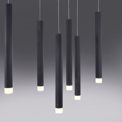 Leuchten Direkt 15206-18 - LED Ljuskrona med upphängningsrem  10xLED/4,8W/230V svart 