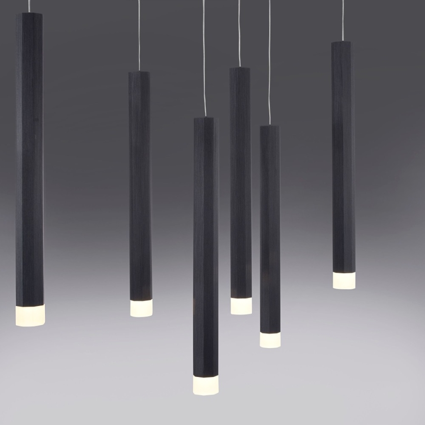 Leuchten Direkt 15206-18 - LED Ljuskrona med upphängningsrem  10xLED/4,8W/230V svart 